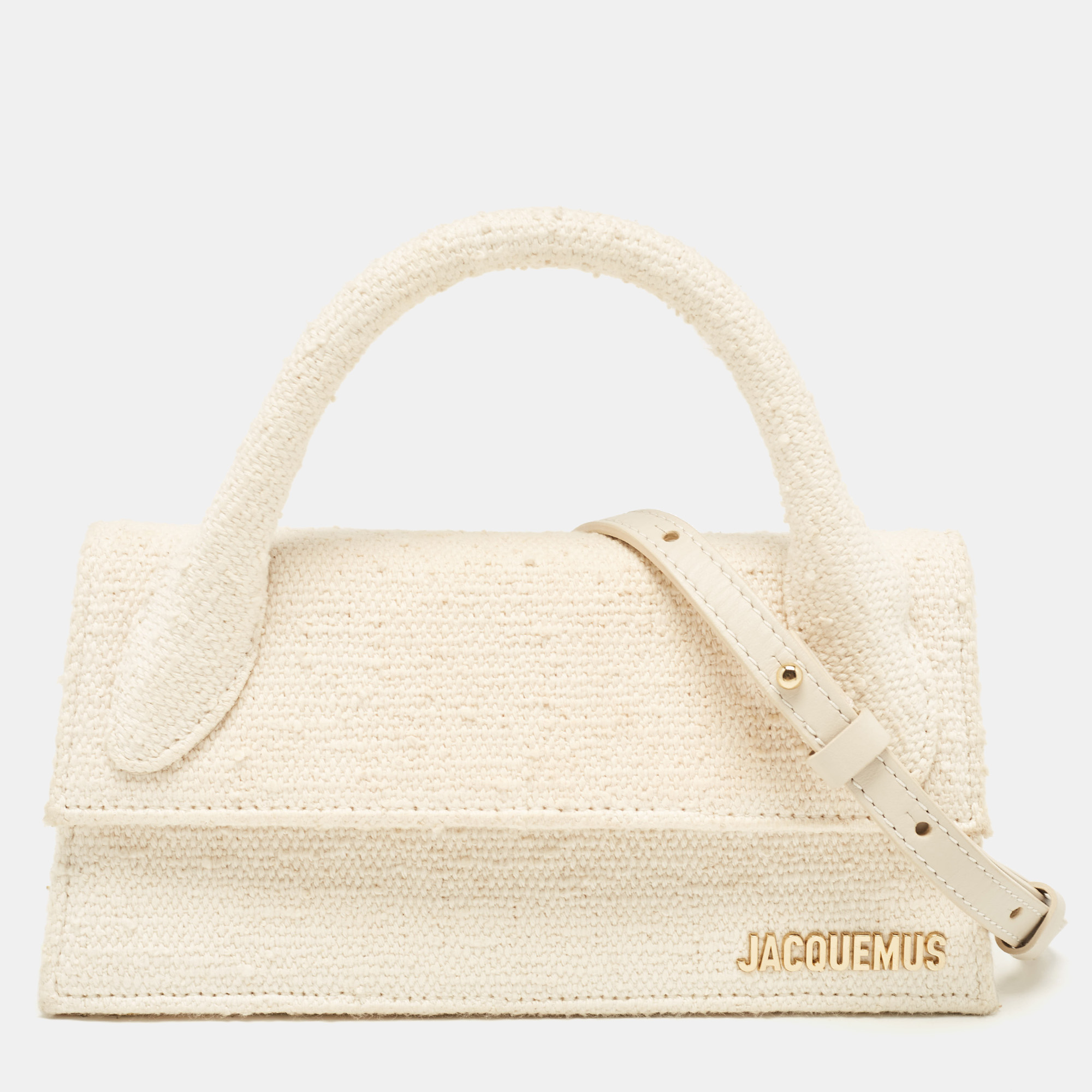 

Jacquemus Off White Canvas Long Le Chiquito Top Handle Bag