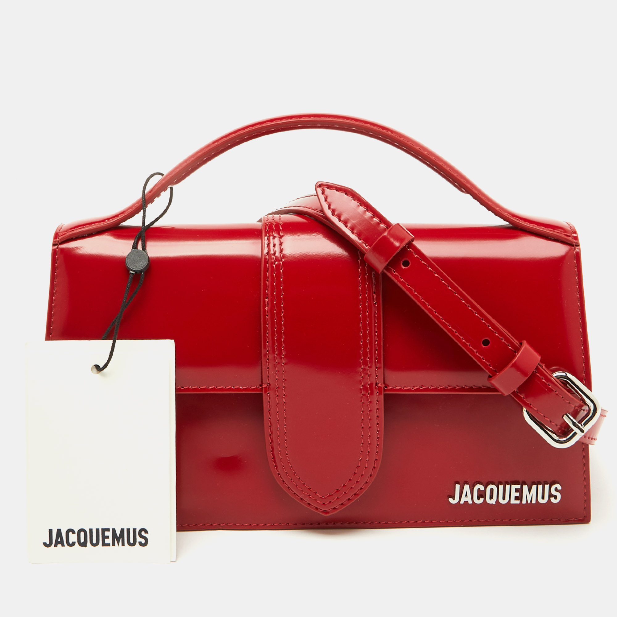 

Jacquemus Red Leather The Large Bambino Top Handle Bag