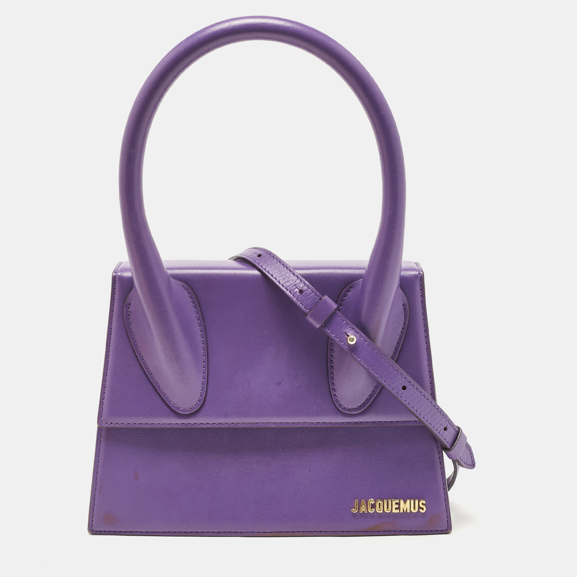 

Jacquemus Purple Leather Grand Le Chiquito Top Handle Bag