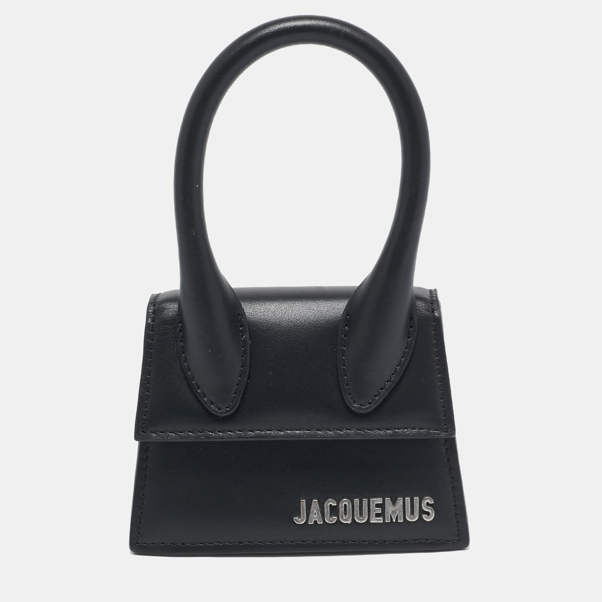 

Jacquemus Black Leather Mini Le Chiquito Top Handle Bag