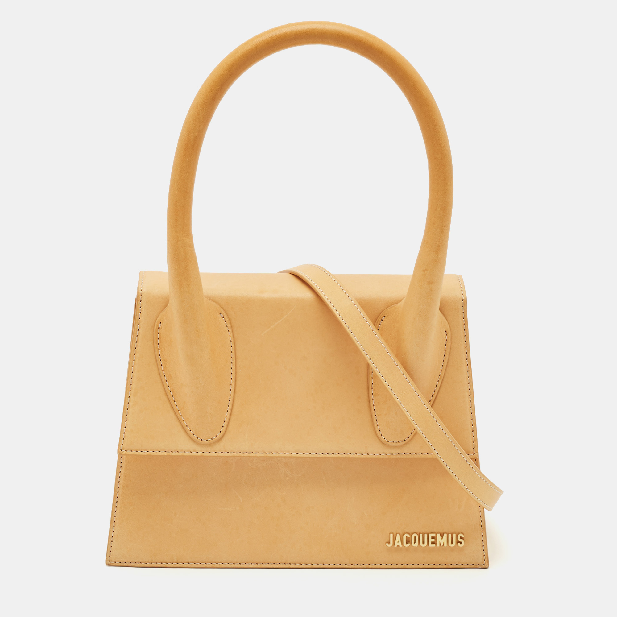 

Jacquemus Tan Leather Grand Le Chiquito Top Handle Bag
