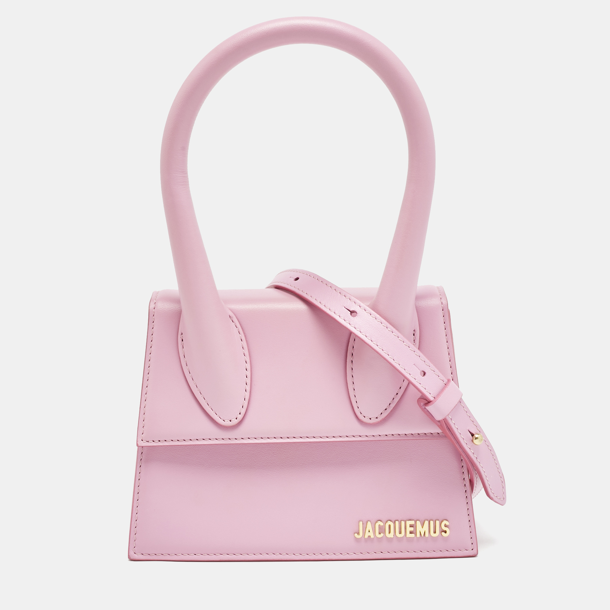 

Jacquemus Pink Leather Le Chiquito Moyen Top Handle Bag
