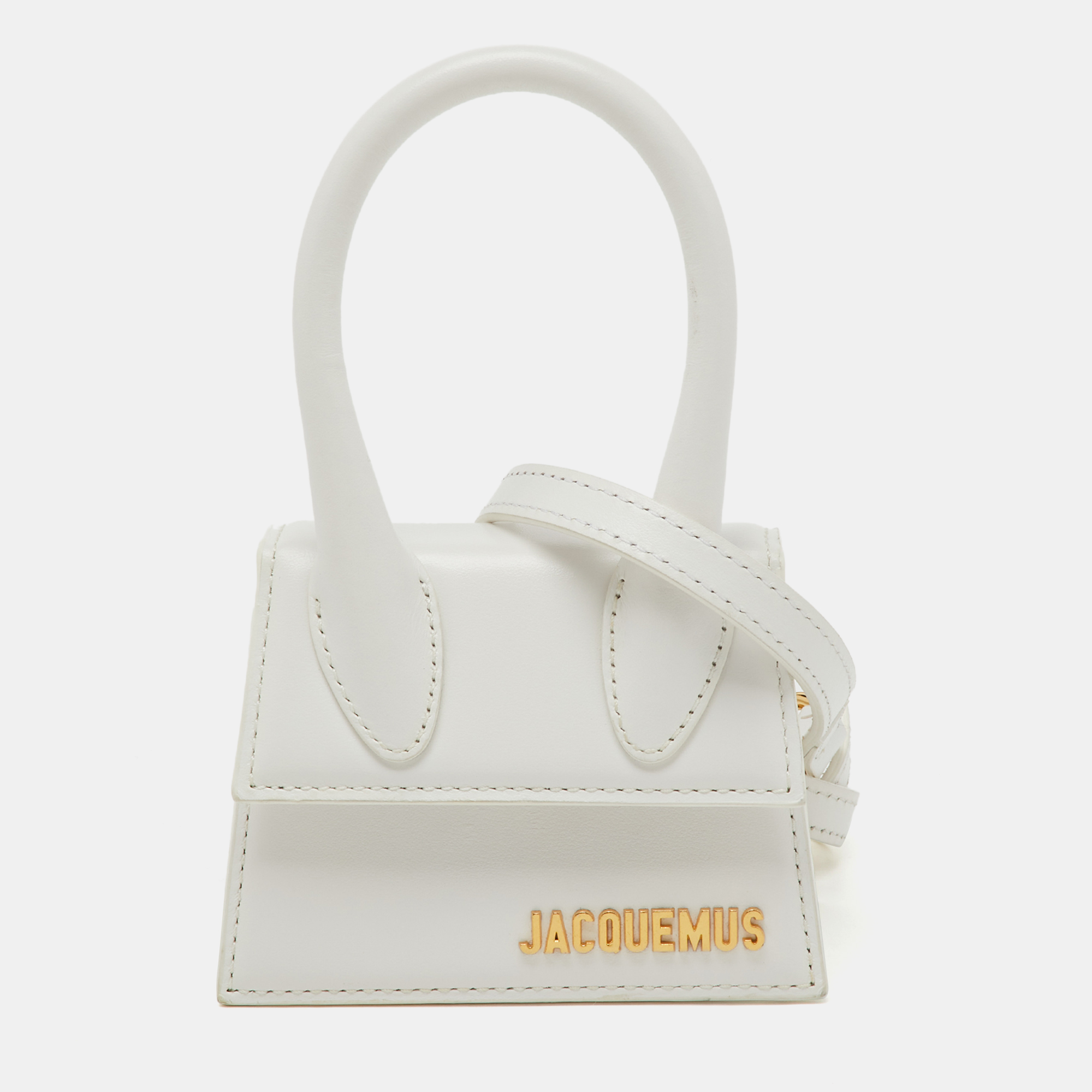

Jacquemus White Leather Mini Le Chiquito Top Handle Bag