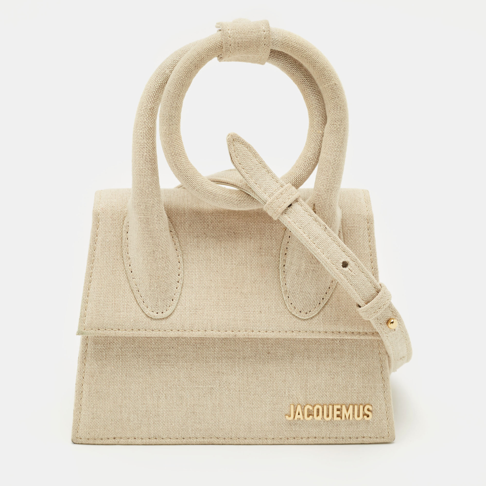 

Jacquemus Beige Fabric Le Chiquito Noeud Top Handle Bag