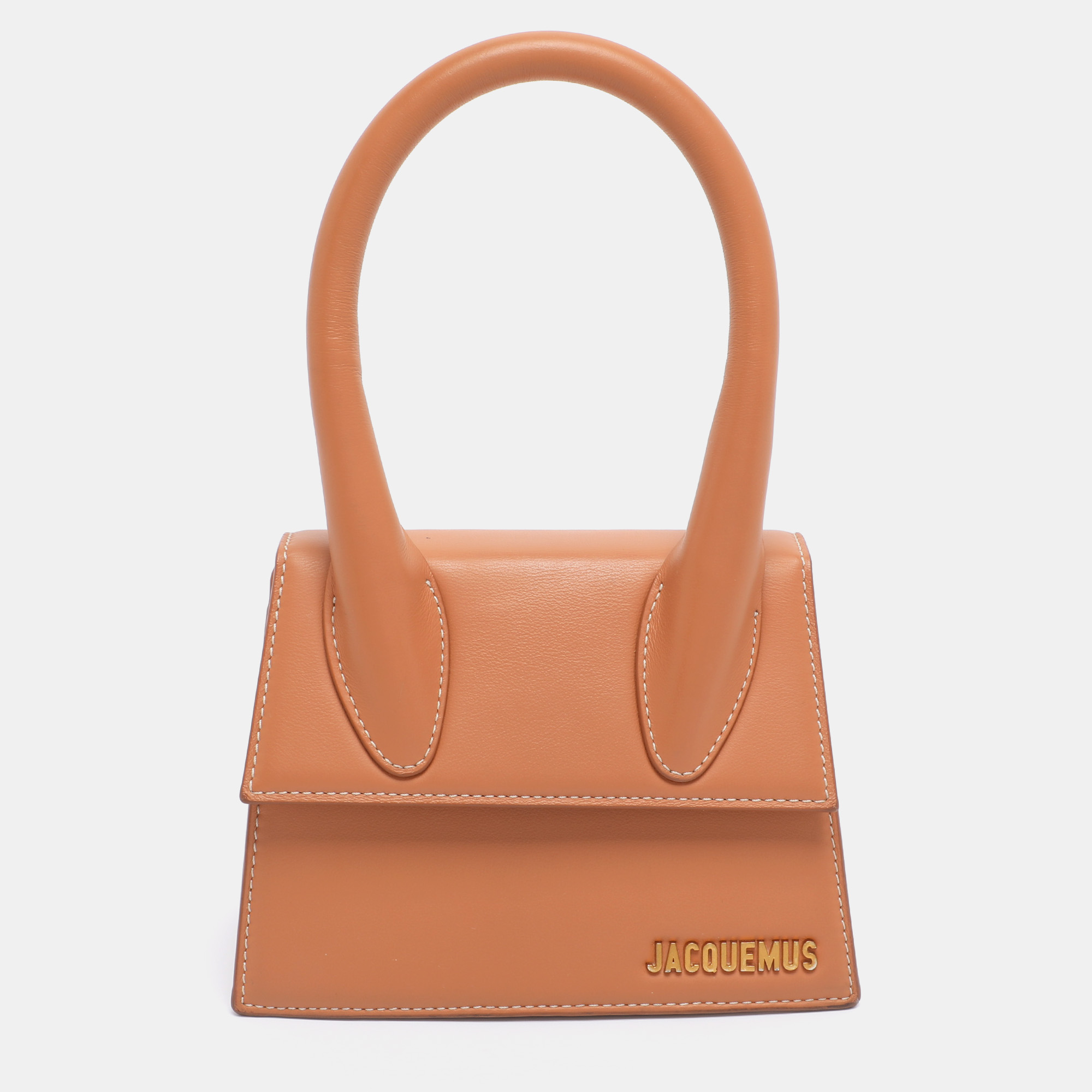 

Jacquemus Brown Leather Le Chiquito Moyen Top Handle Bag