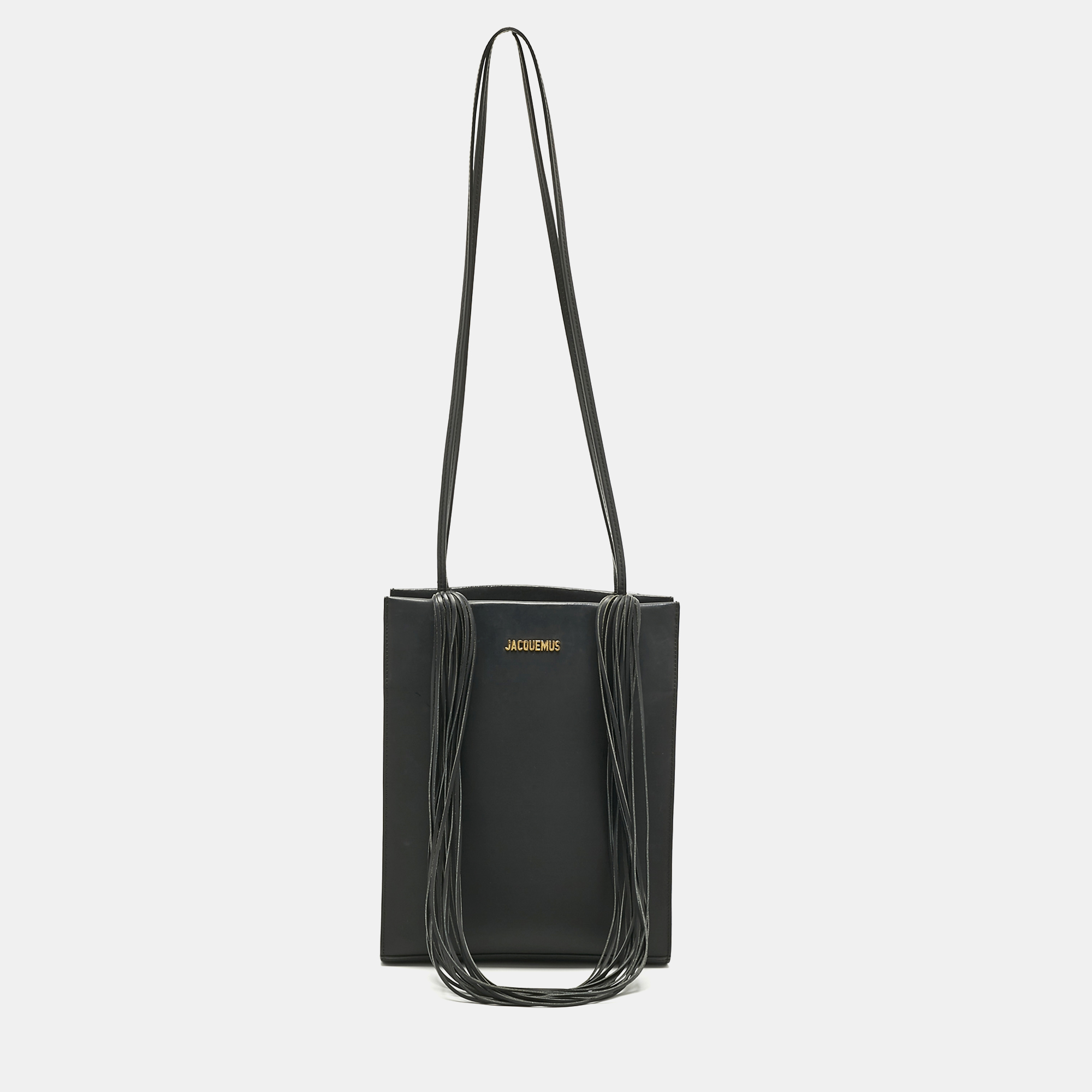 Pre-owned Jacquemus Black Leather Le A4 Tote