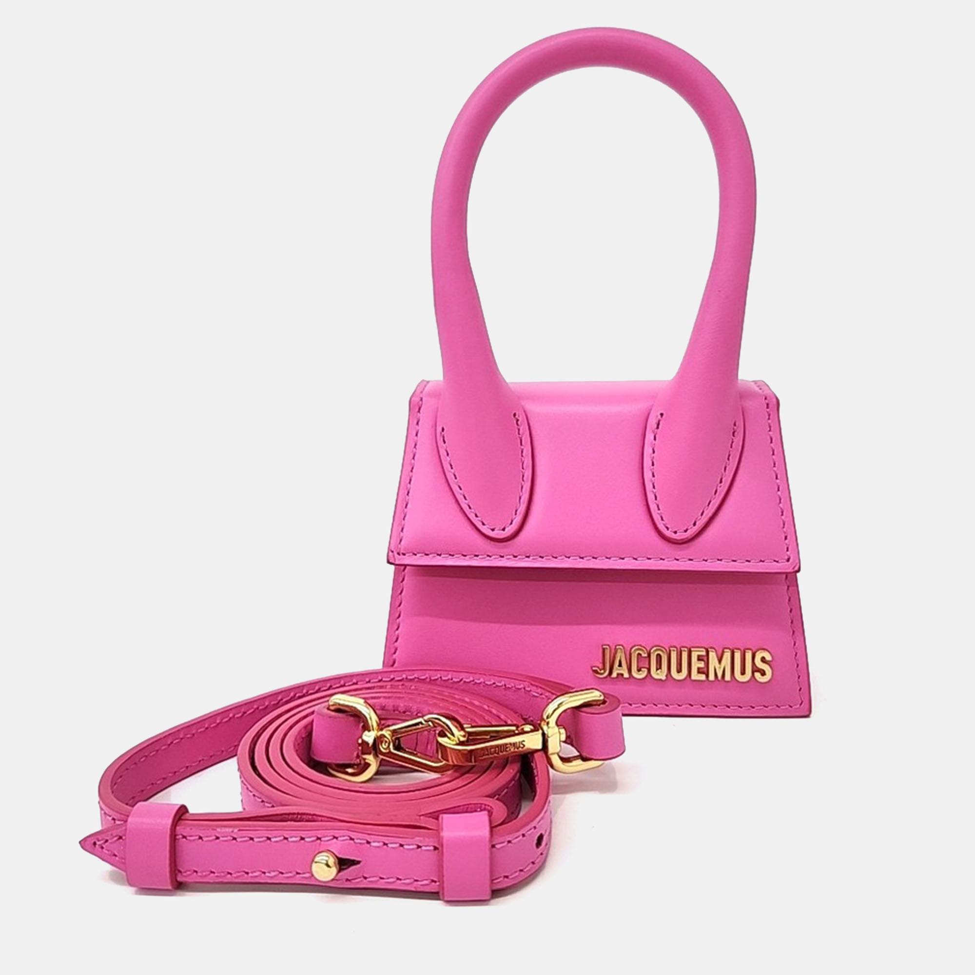 

Jacquemus Pink Leather Le Chiquito Mini Crossbody Bag