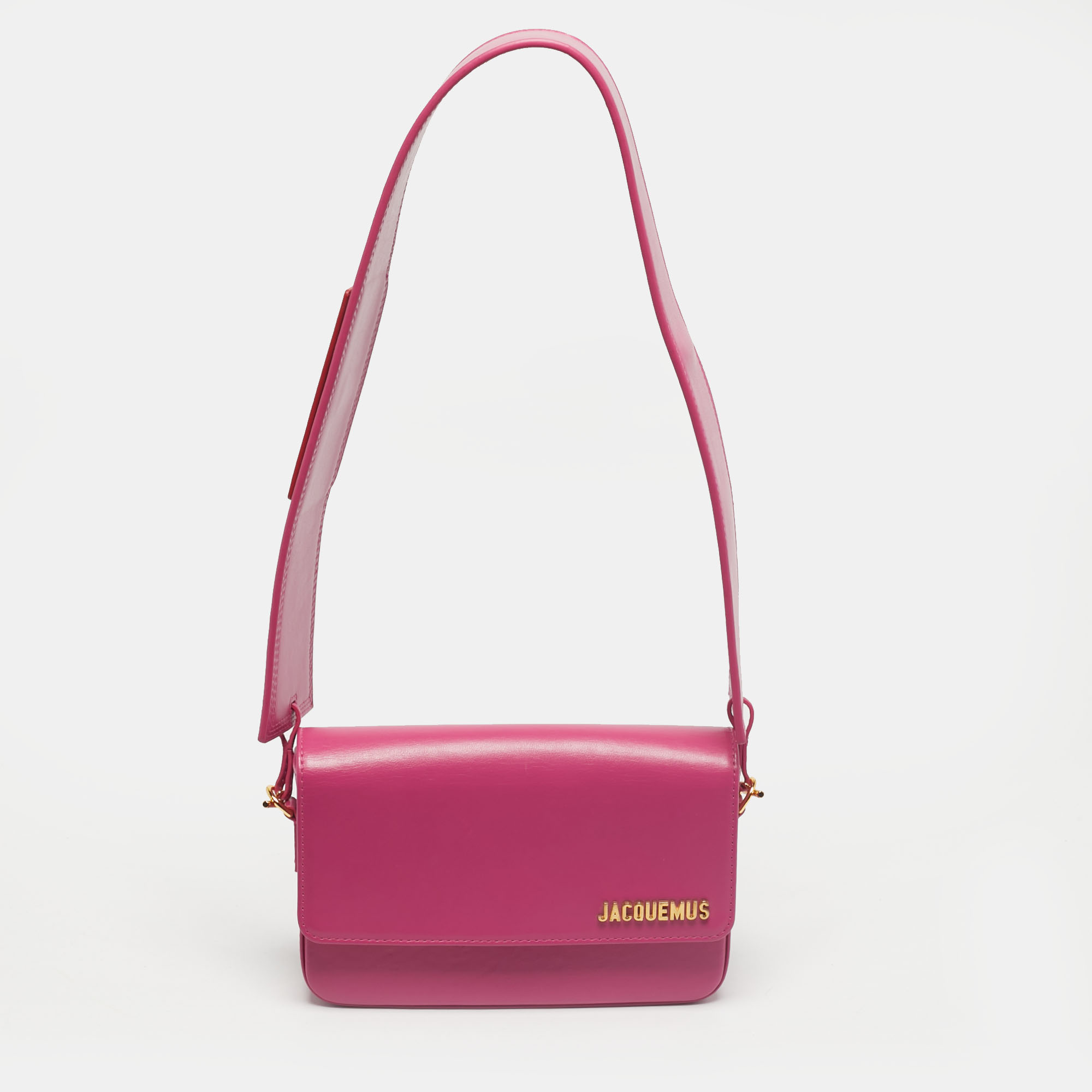 Pre-owned Jacquemus Pink Leather Le Carinu Shoulder Bag