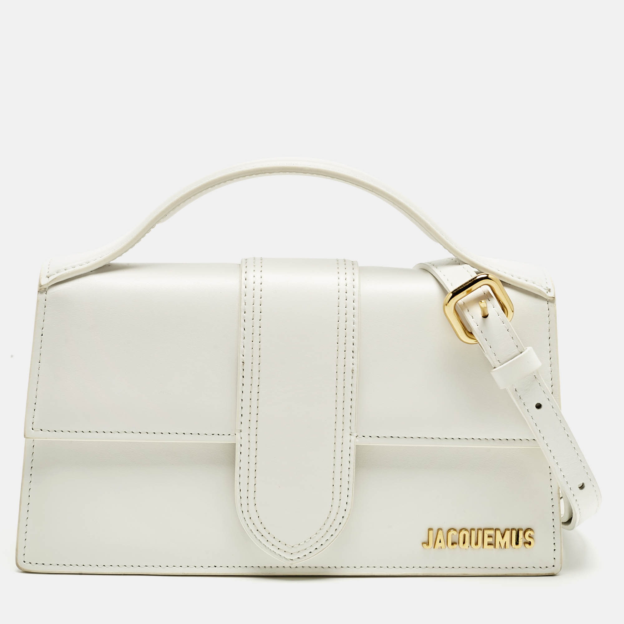 

Jacquemus White Leather Le Grand Bambino Top Handle Bag