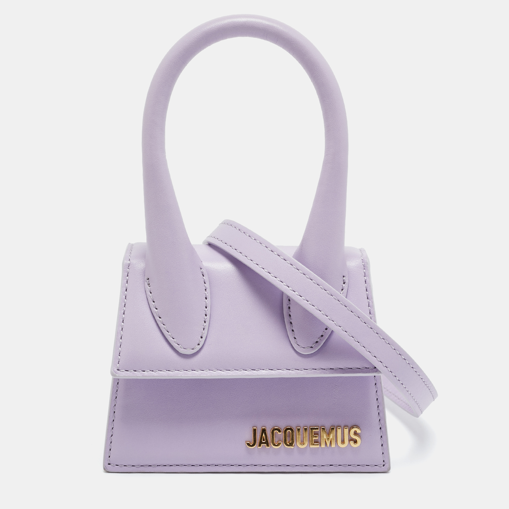 

Jacquemus Le Chiquito Mini Lilac Leather Top Handle Bag, Purple
