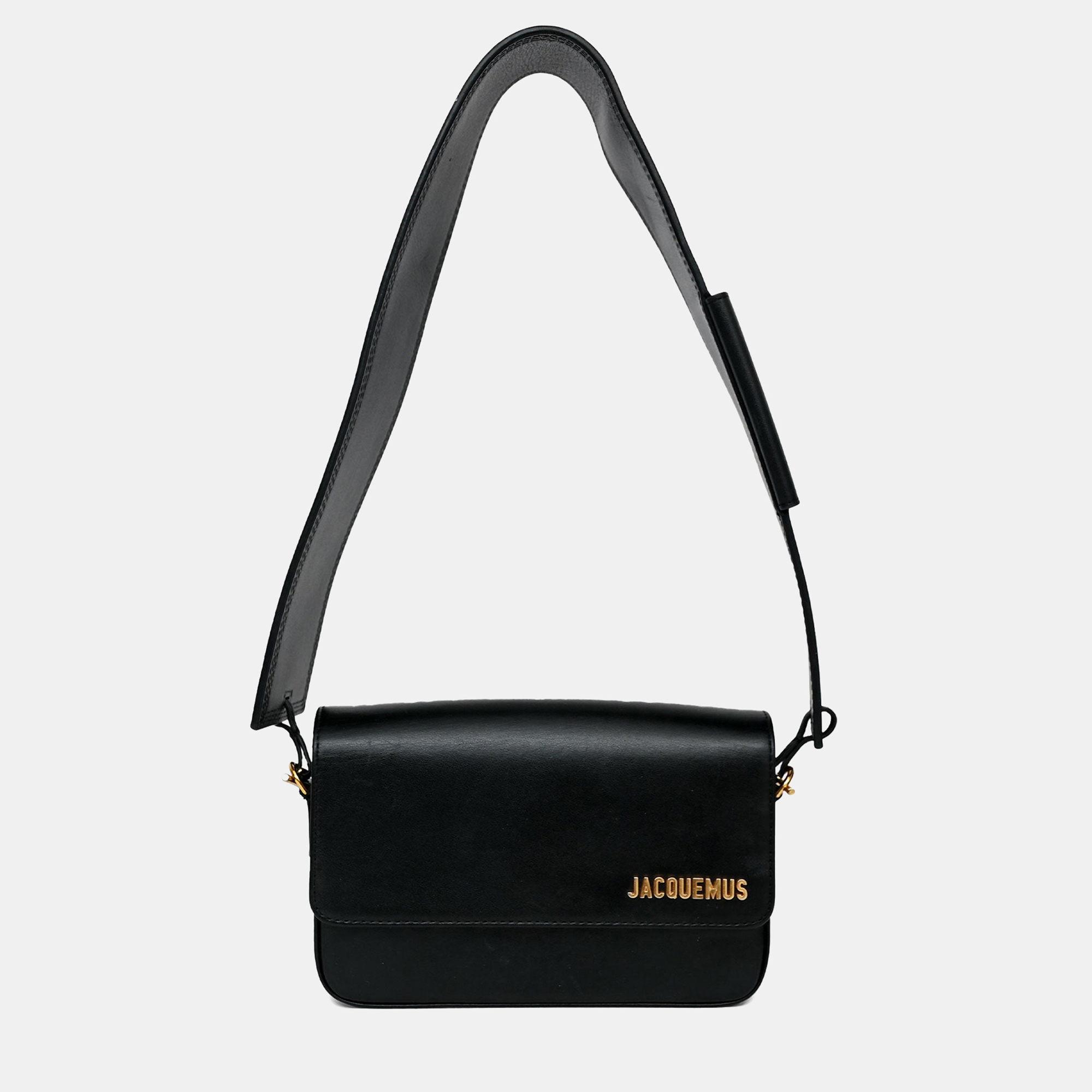 

Jacquemus Black Leather 'Le Carinu' Shoulder Bag