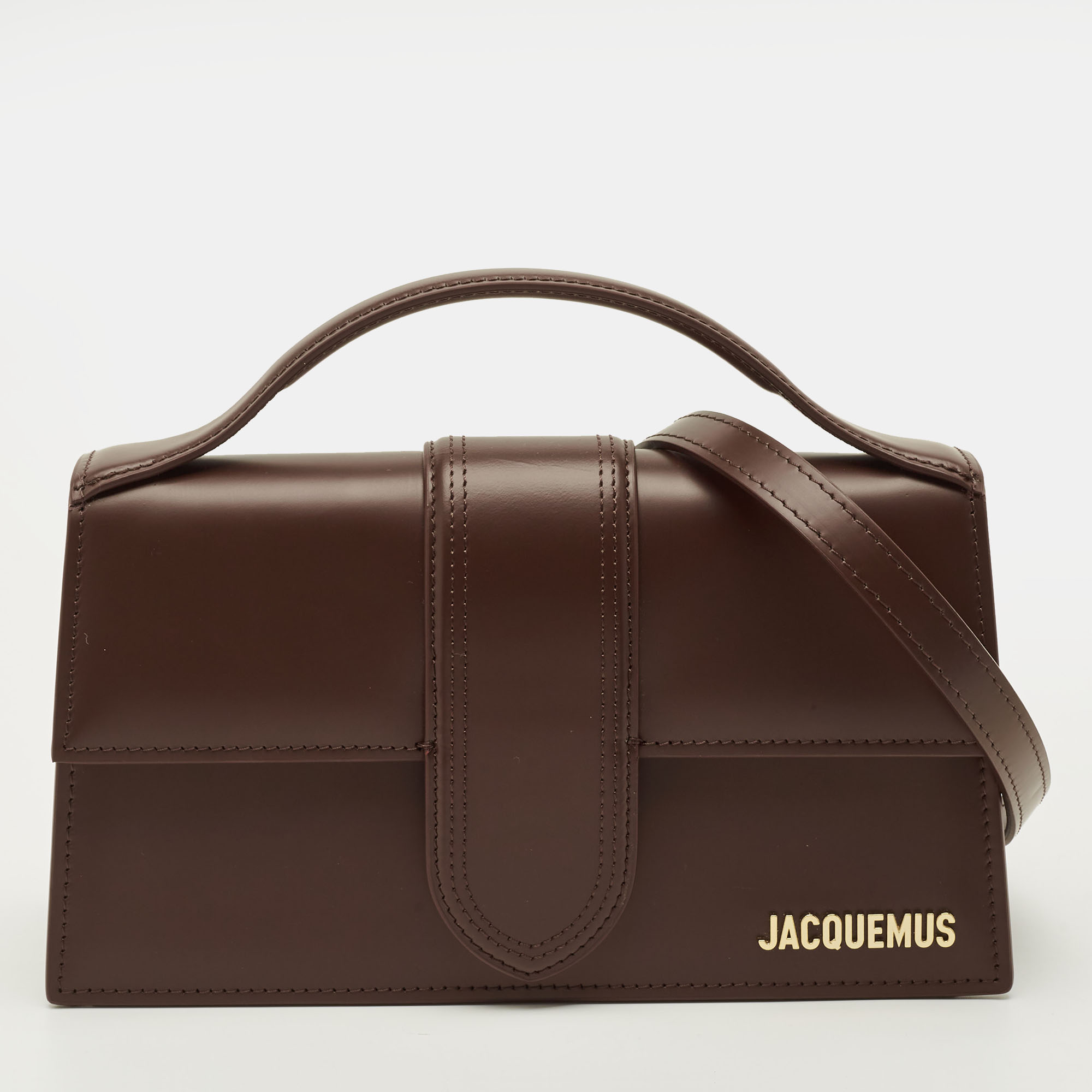 

Jacquemus Le Grand Bambino Brown Leather Top Handle Bag