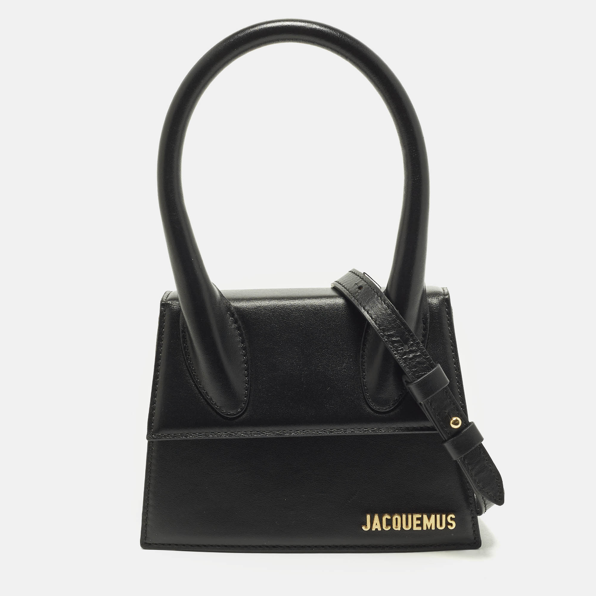 

Jacquemus Le Chiquito Moyen Black Leather Top Handle Bag
