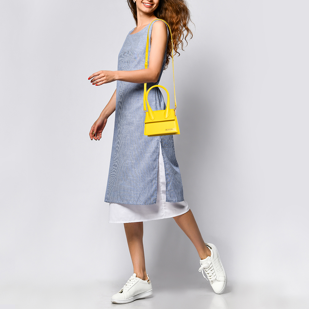 

Jacquemus Yellow Leather Le Chiquito Top Handle Bag