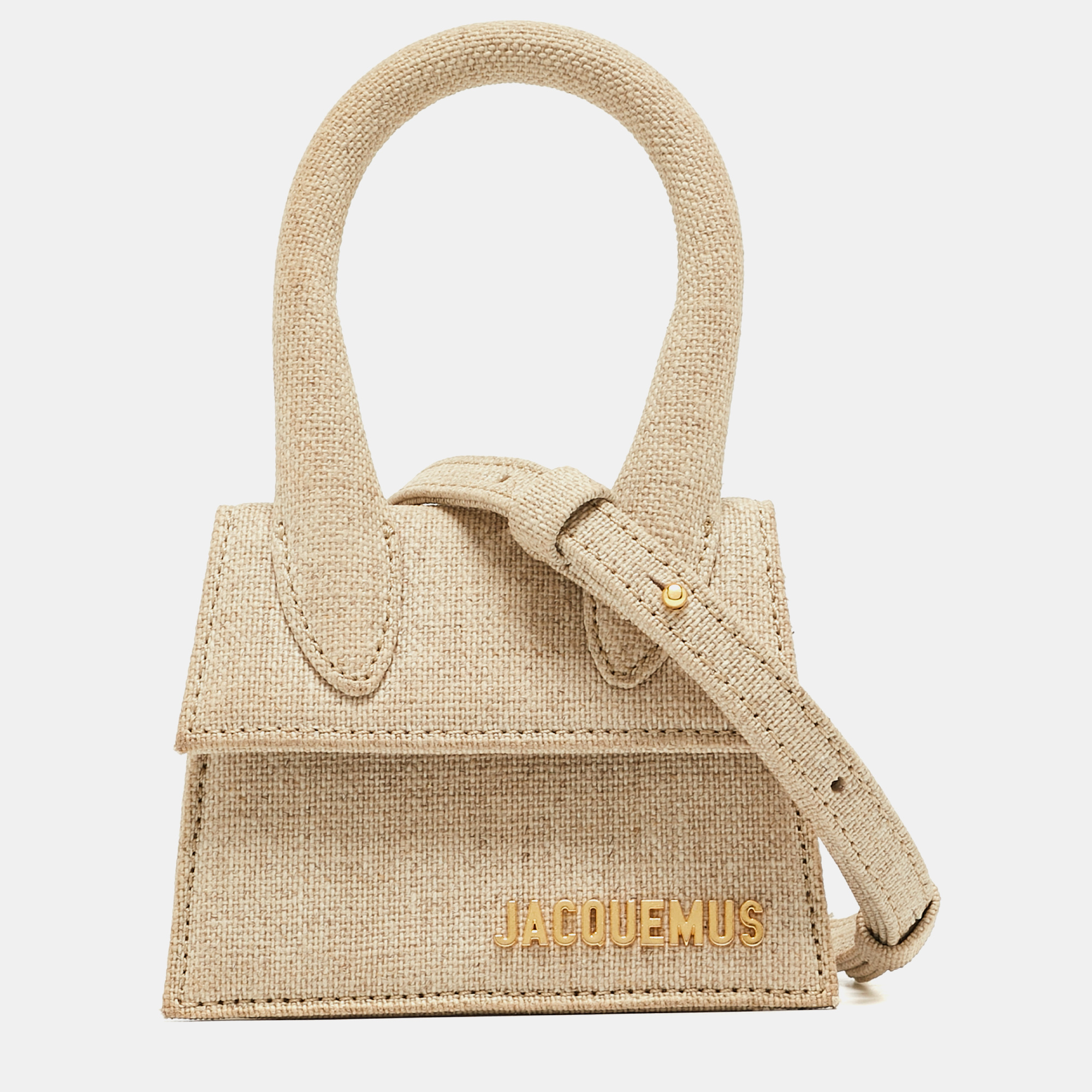 Pre Owned Jacquemus Beige Canvas Mini Le Chiquito Bag