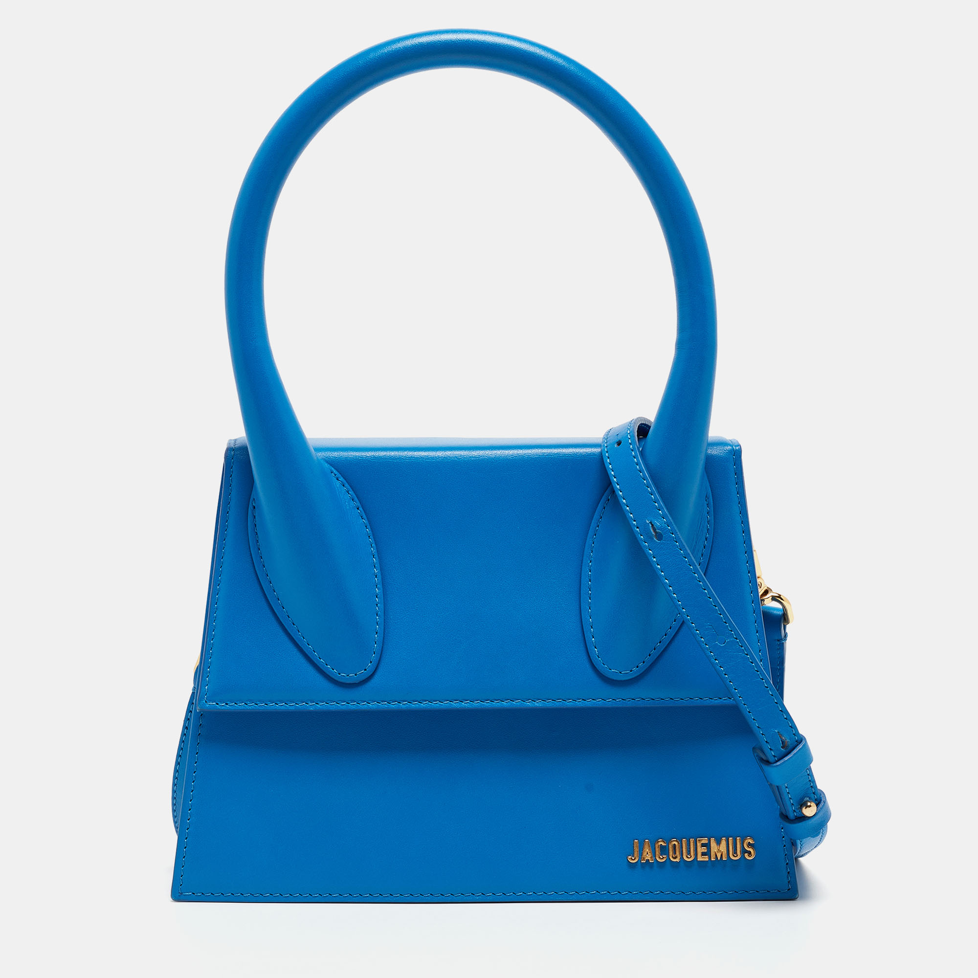 

Jacquemus Blue Leather Grand Le Chiquito Top Handle Bag