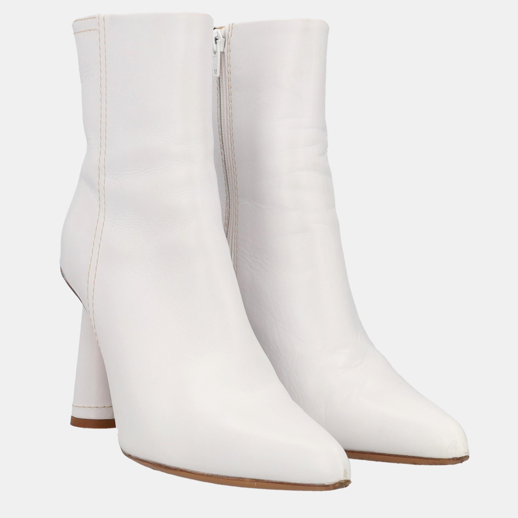 

Jacquemus Women's Leather Ankle Boots - White - EU