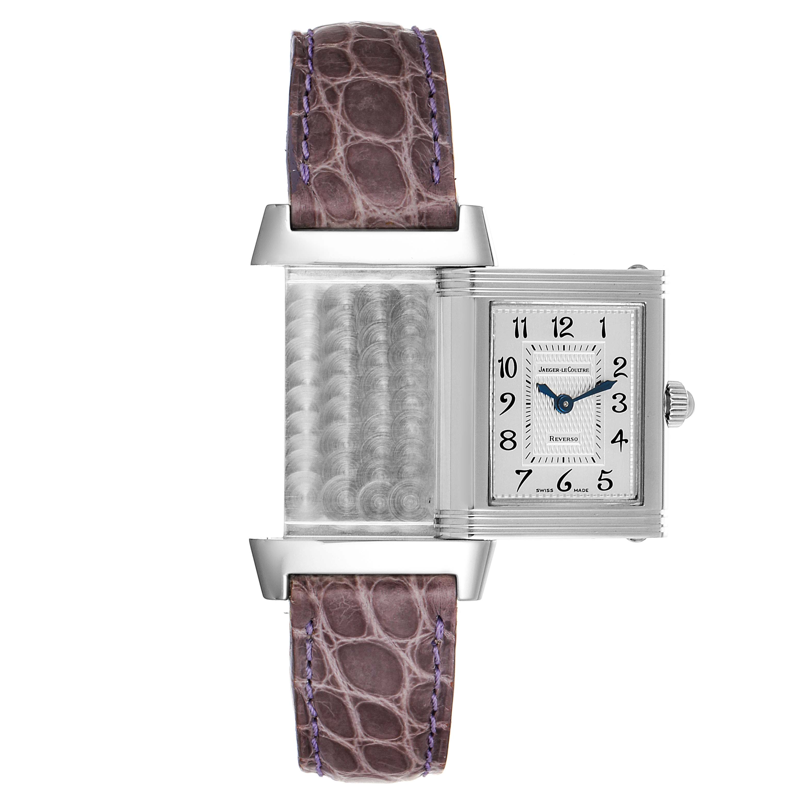 

Jaeger LeCoultre Silver Diamonds Stainless Steel Reverso Duetto