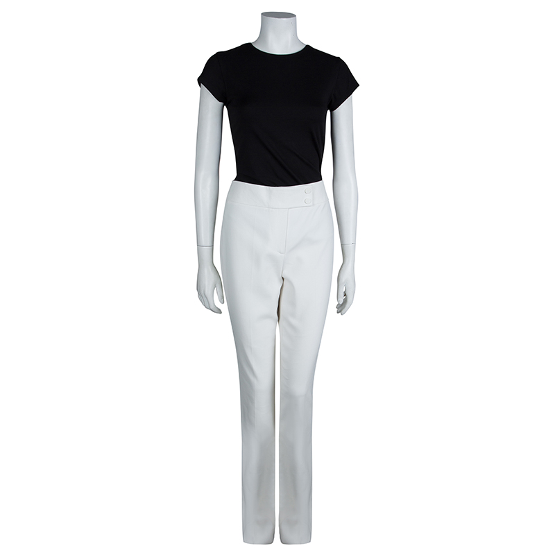 

Jason Wu Off White Cotton Twill Straight Fit Trousers