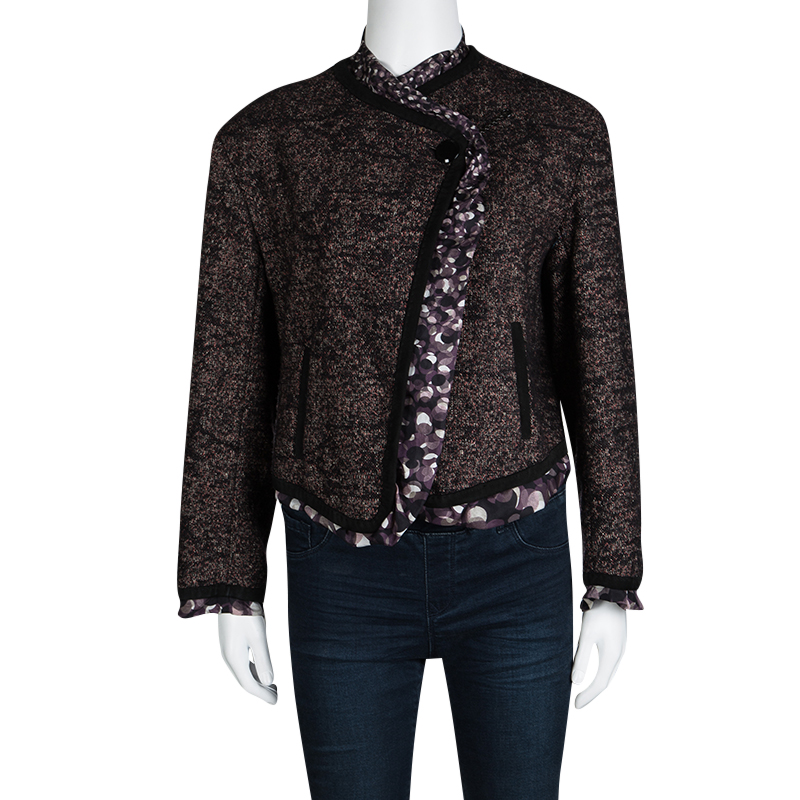 

Jean Paul Gaultier Femme Multicolor Textured Wool Blend Jacket