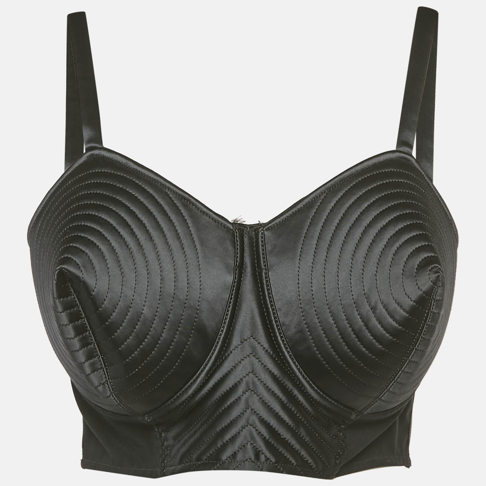 

Jean Paul Gaultier X Lotta Volkova Black Satin Bra Top M