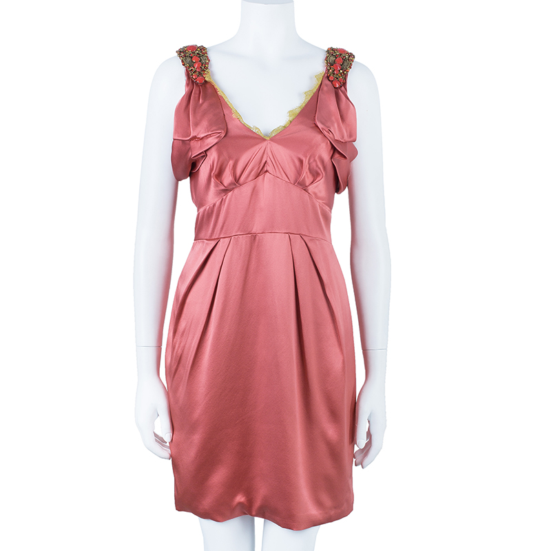 

Jenny Packham Coral Embellished Silk Dress, Orange