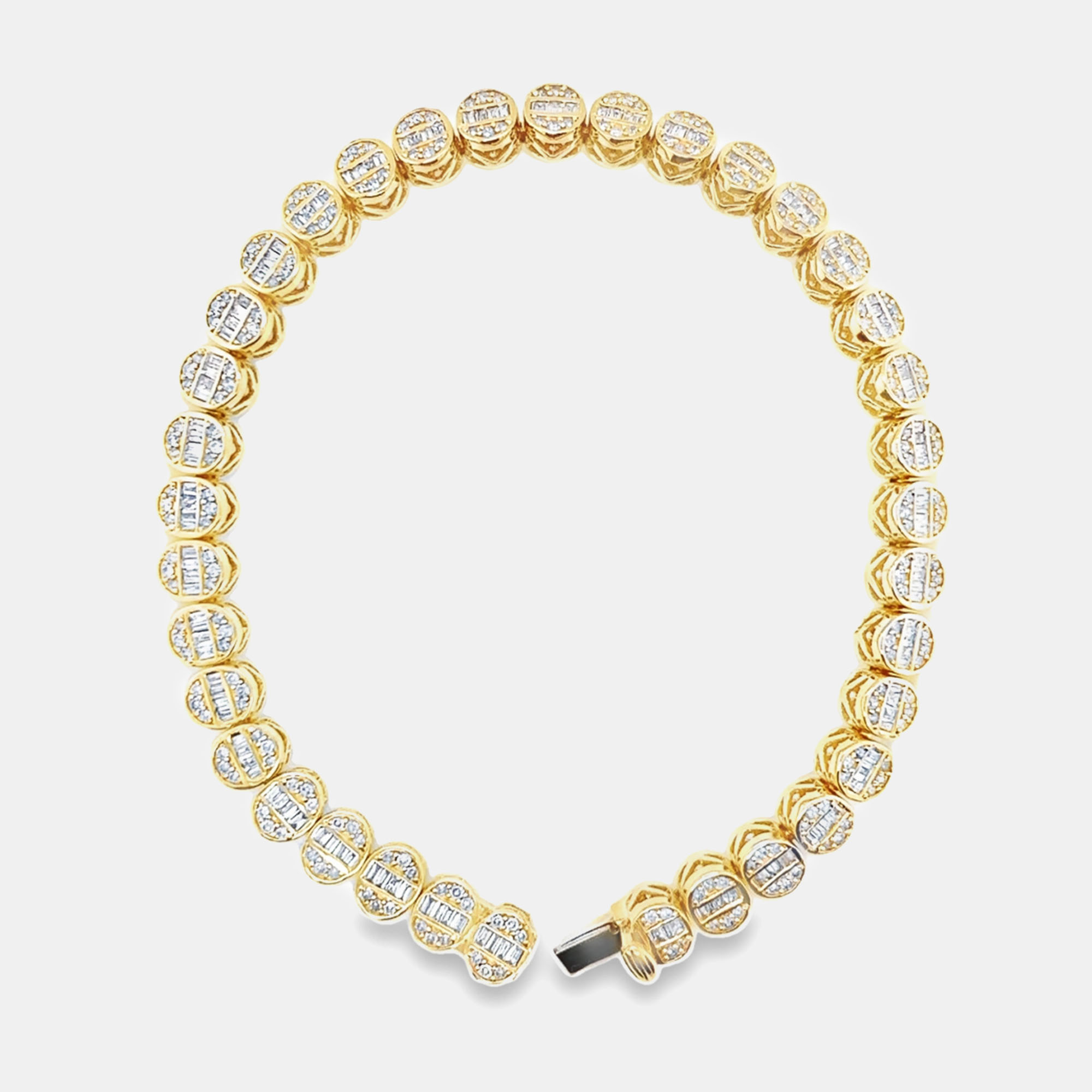 

14K Yellow Gold Diamond Frame Line Bracelet (2.00ctw)