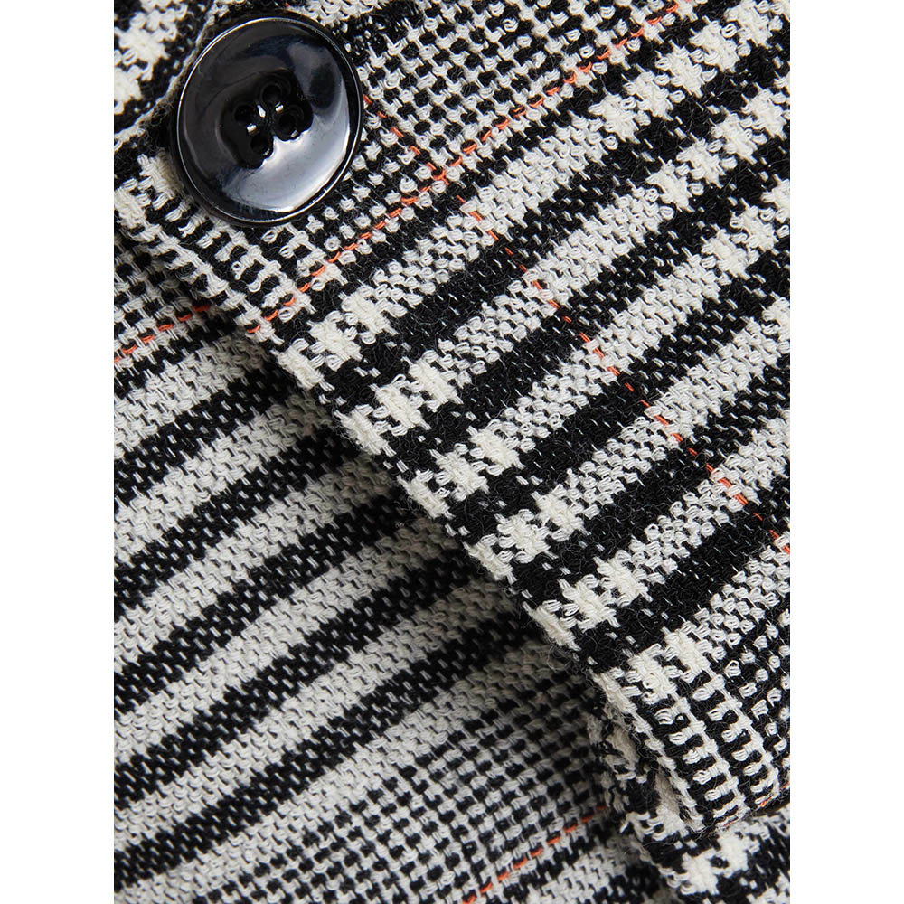 

Jil Sander Grey Checkered Button Detail Wool-Blend Waist Belt DE 40
