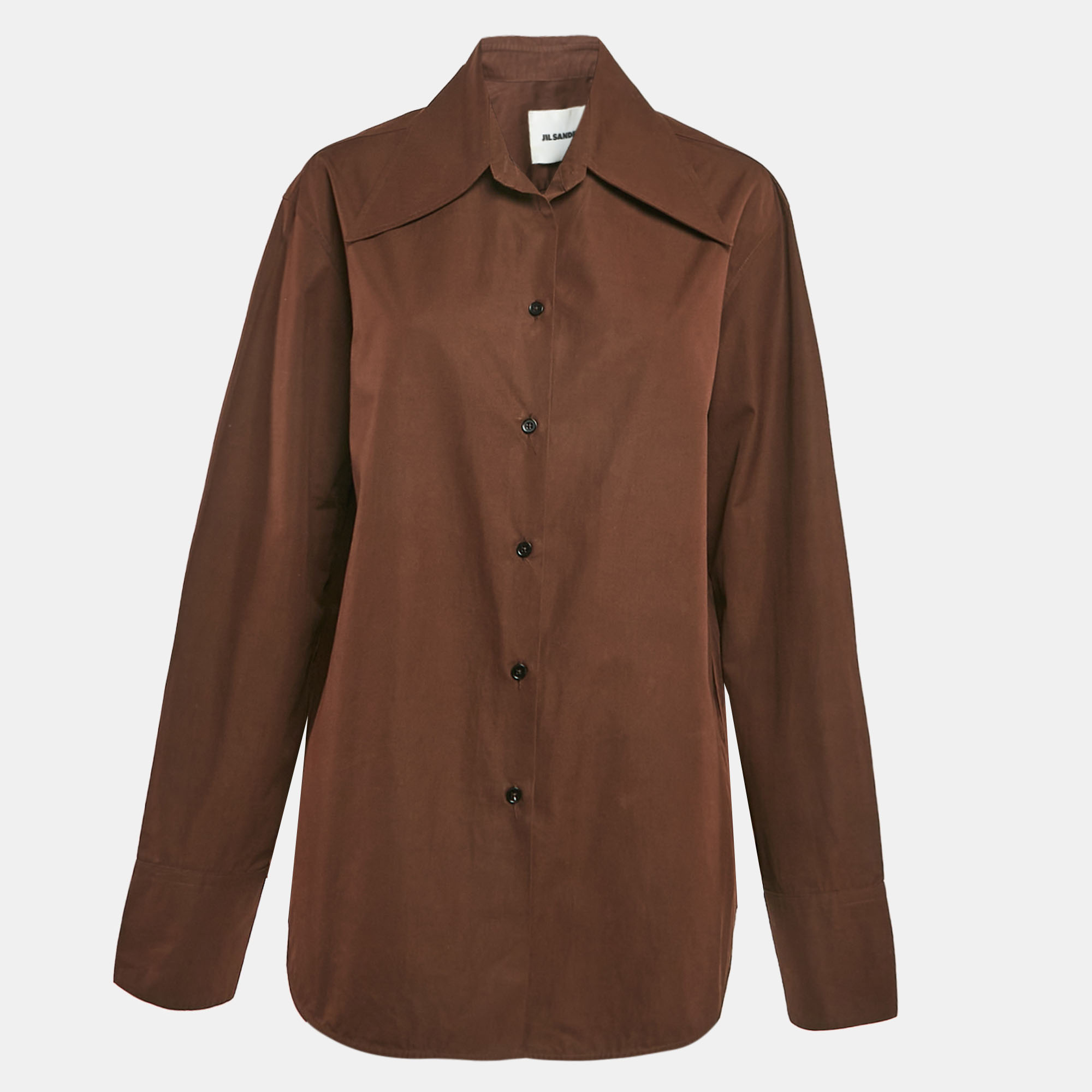 

Jil Sander Brown Cotton Oversized Shirt S