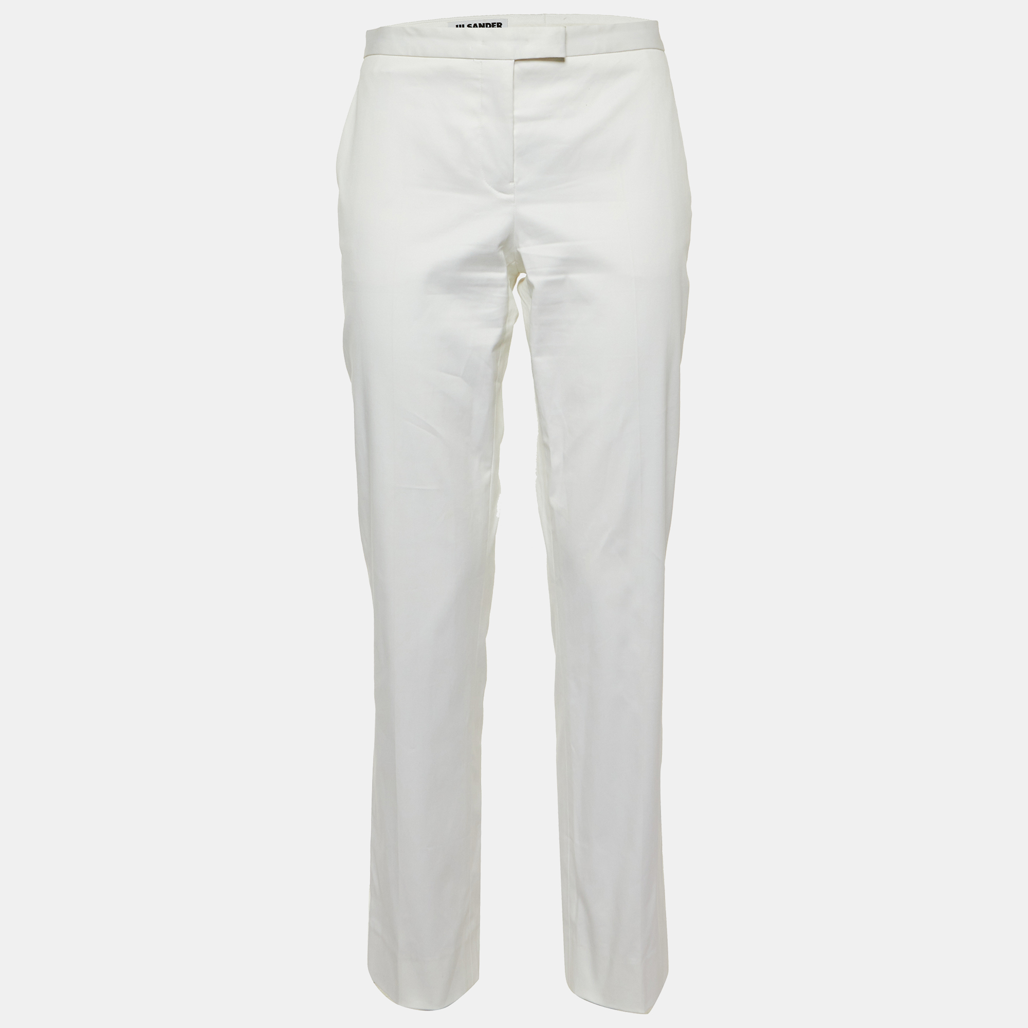 

Jil Sander White Cotton Tailored Trousers S