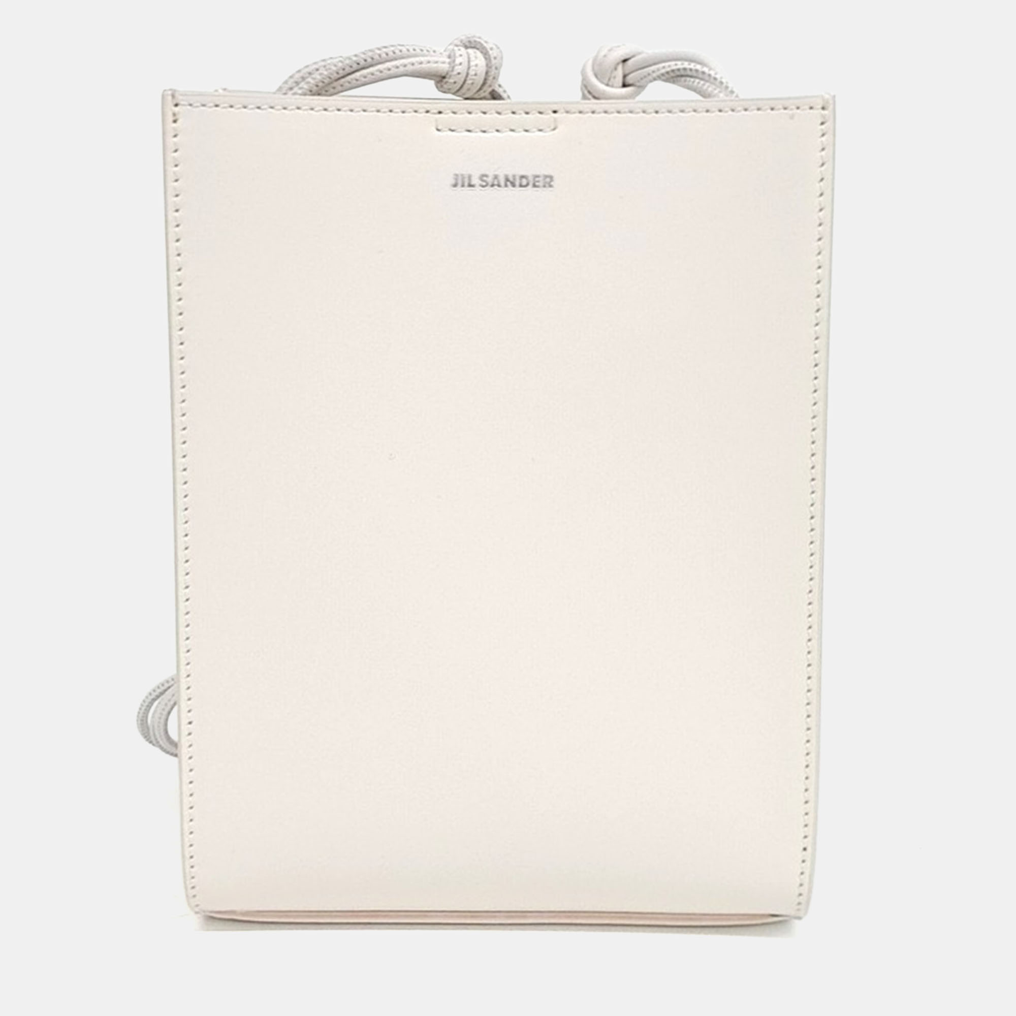 

Jil Sander Cream Leather Tangle Bag Small