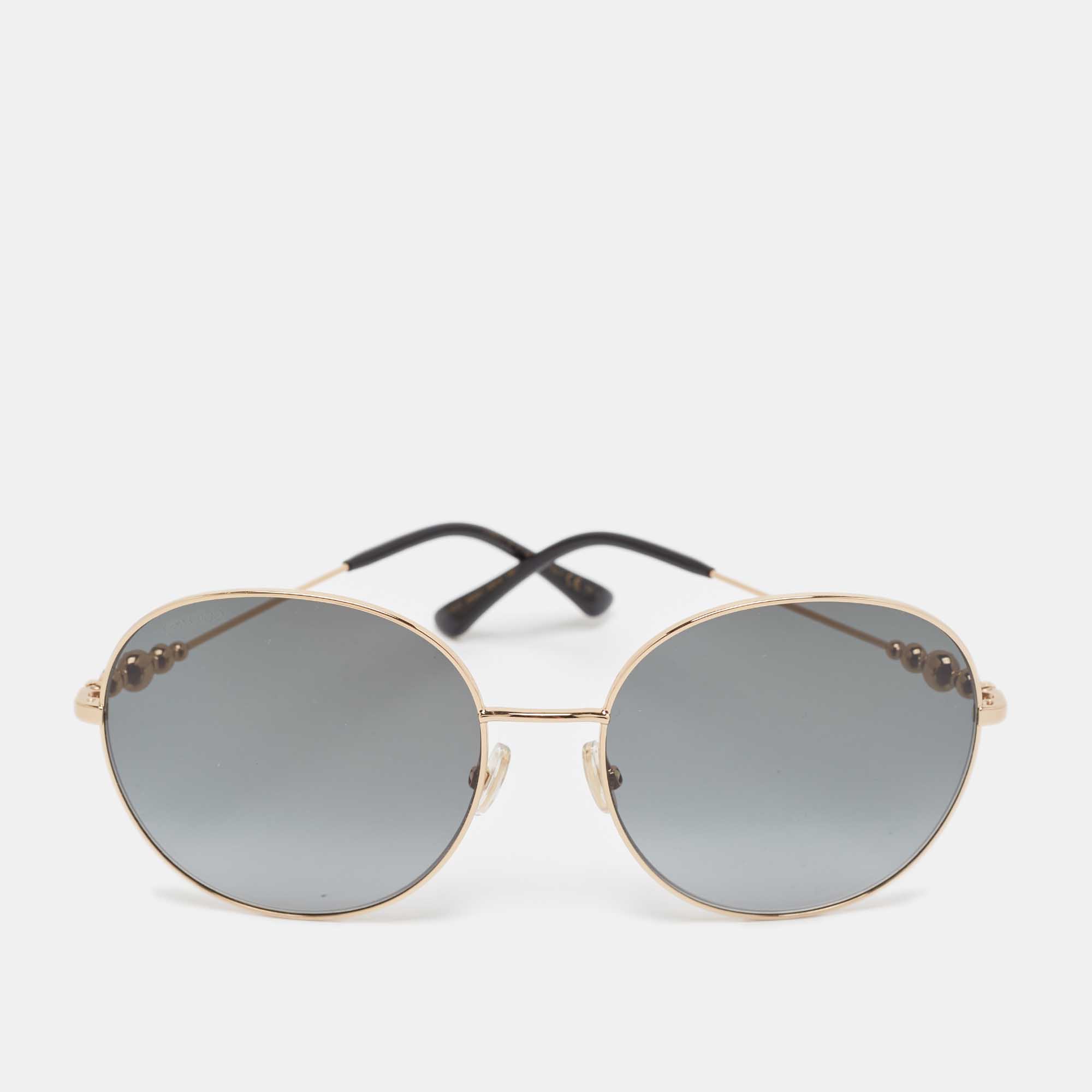 

Jimmy Choo Black Gradient Birdie/S Round Sunglasses