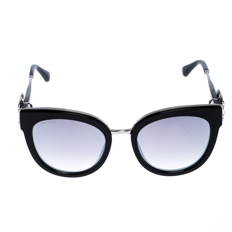 

Jimmy Choo Black/Silver Jade Mirror Sunglasses