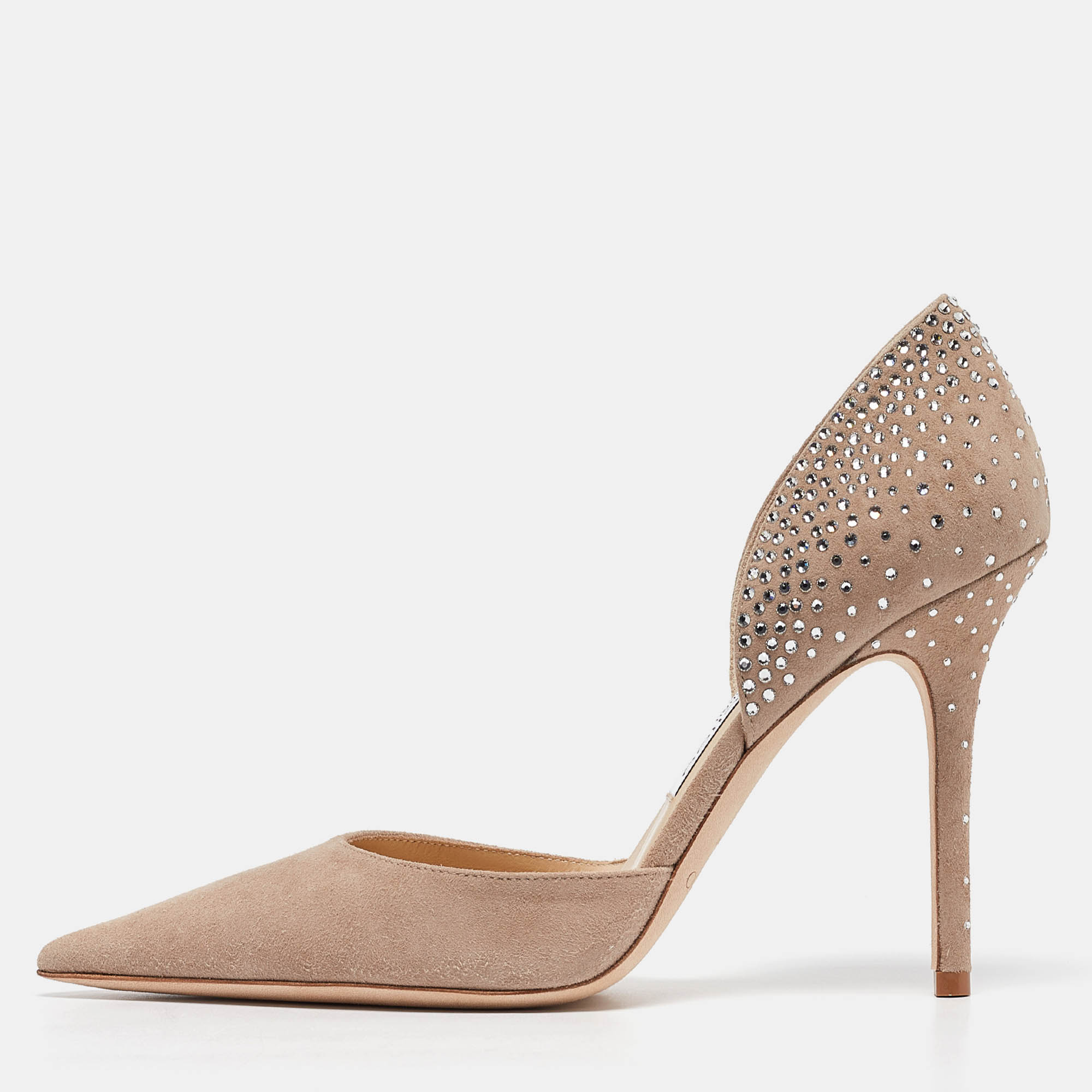 

Jimmy Choo Beige Suede Amya D'orsay Pumps Size