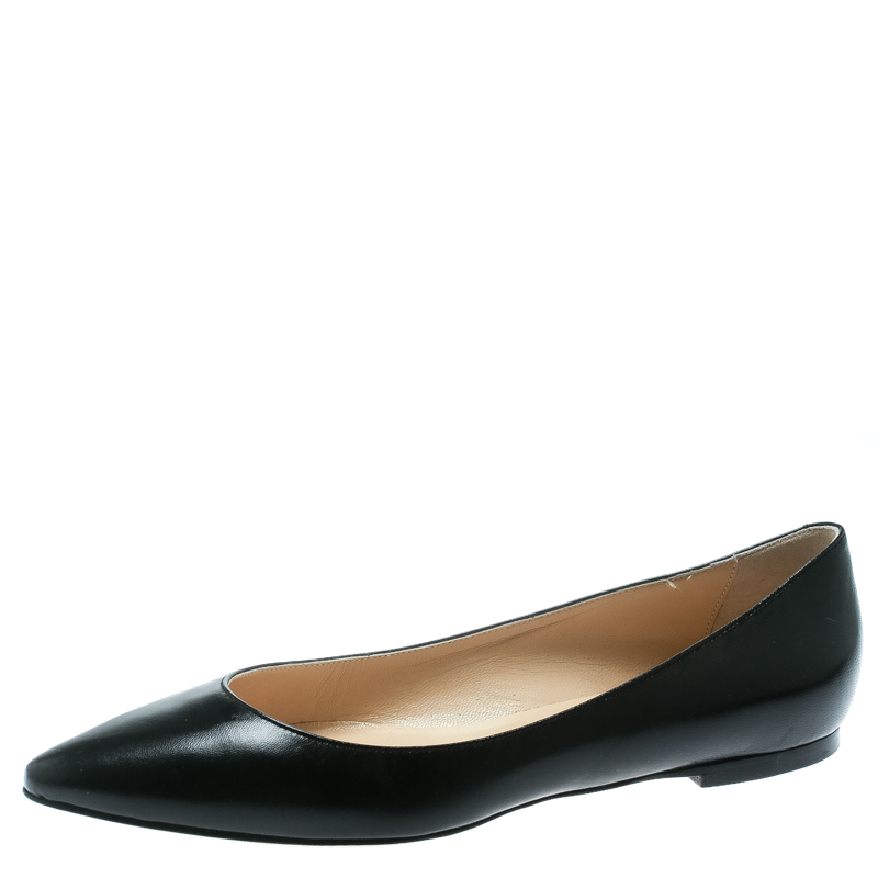 Jimmy Choo Black Leather Romy Ballet Flats Size 38.5 Jimmy Choo | The ...