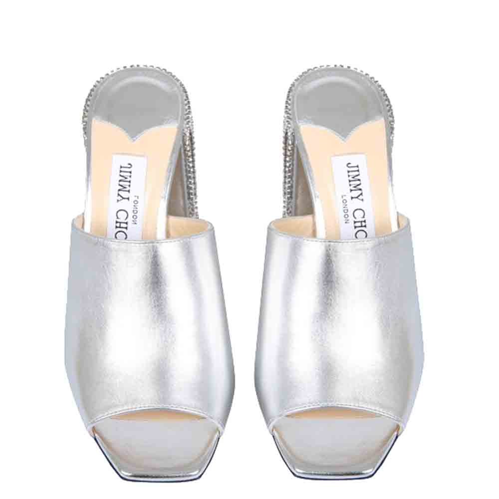 

Jimmy Choo Silver "Baia 100" Sandals Size IT