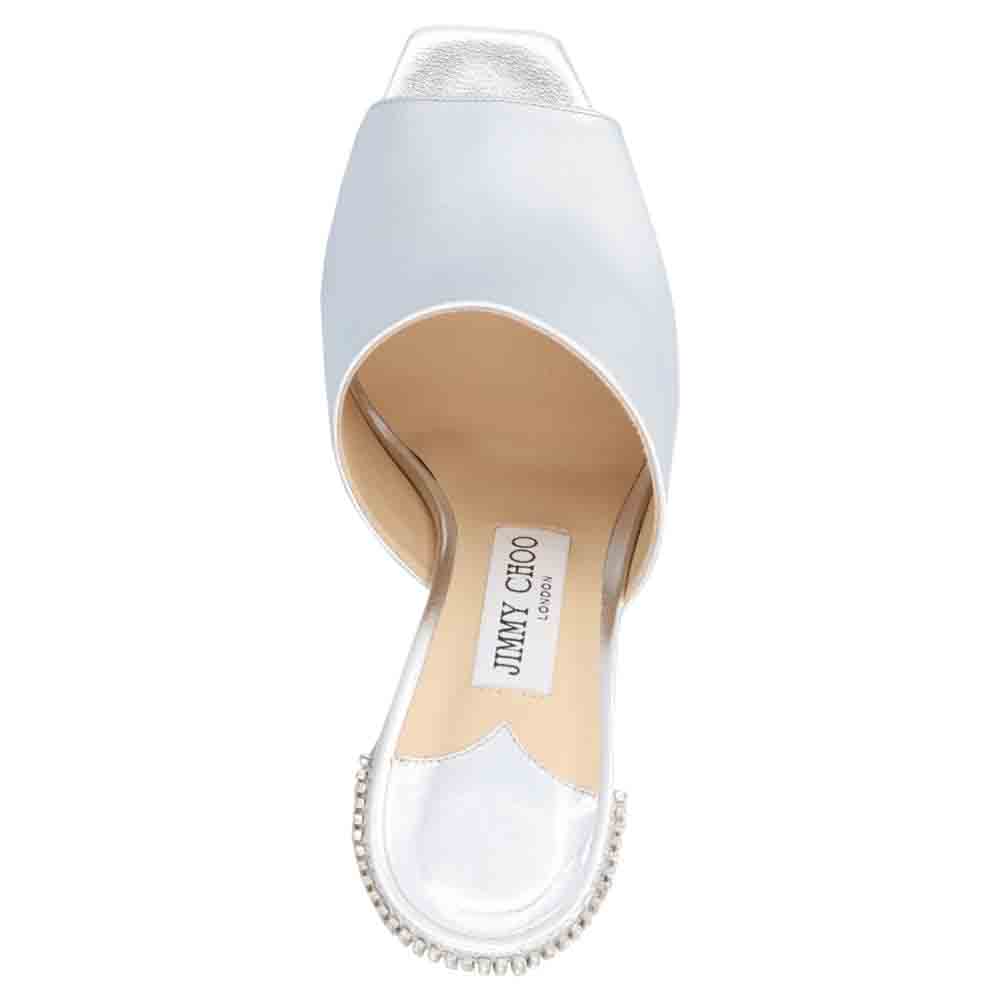 

Jimmy Choo Silver Baia Mules Size EU