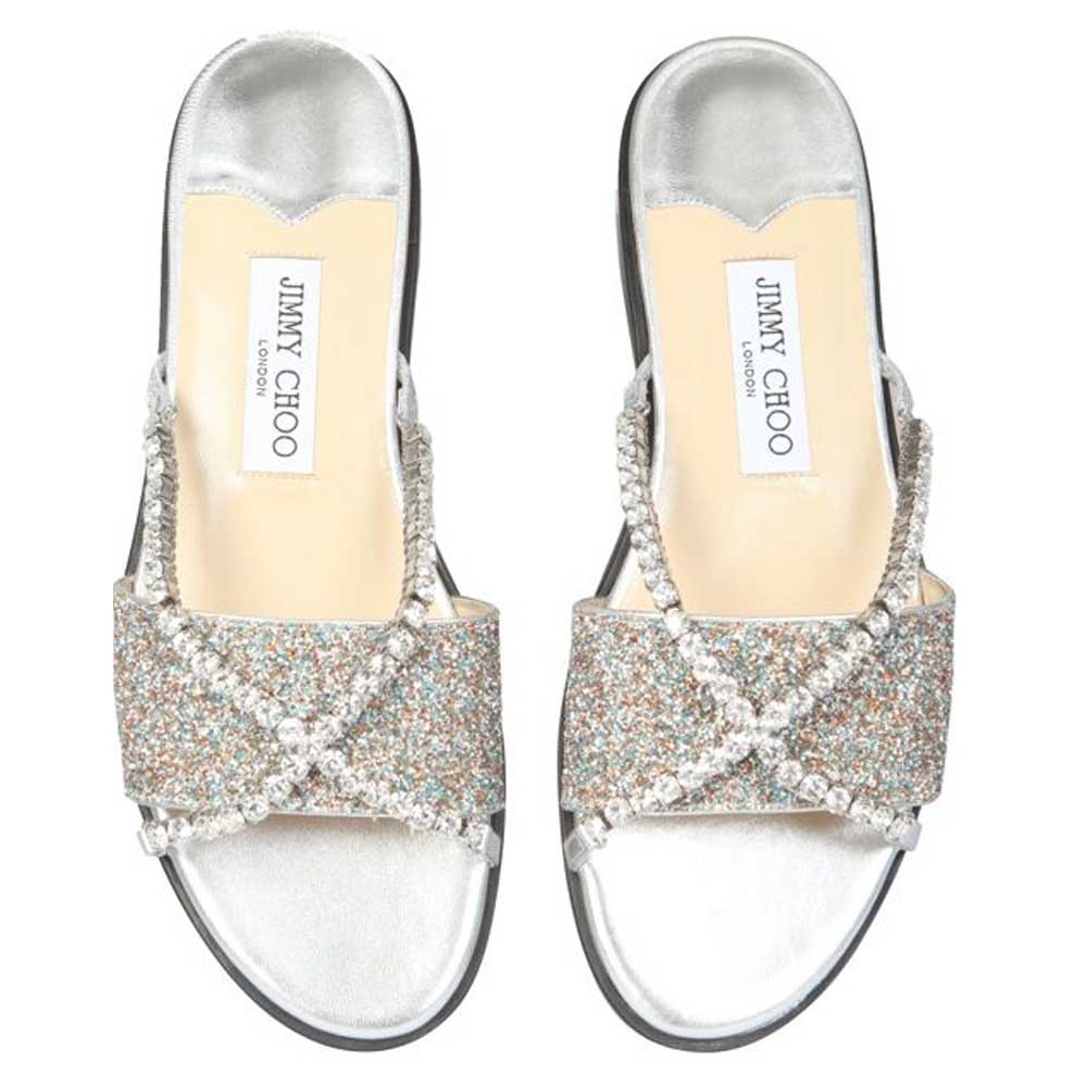 

Jimmy Choo Multicolour Crystal-embellished Aadi Sandals Size IT, Multicolor