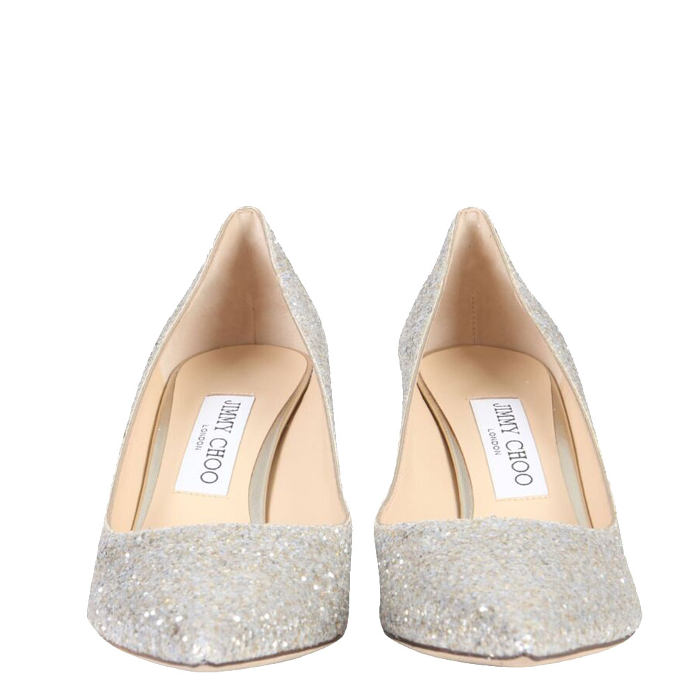

Jimmy Choo Glitter Love 85 Pumps Size IT, Silver