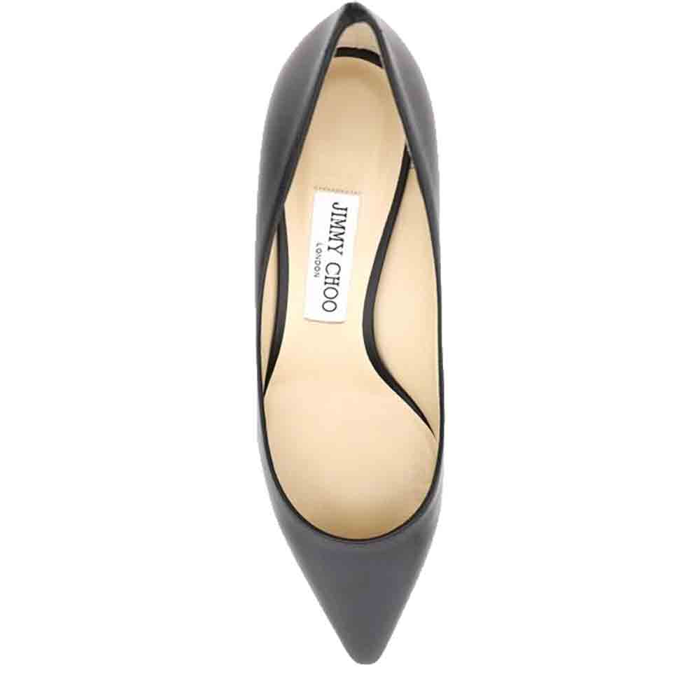 

Jimmy Choo Black Kid Leather Romy 60 Pumps Size IT