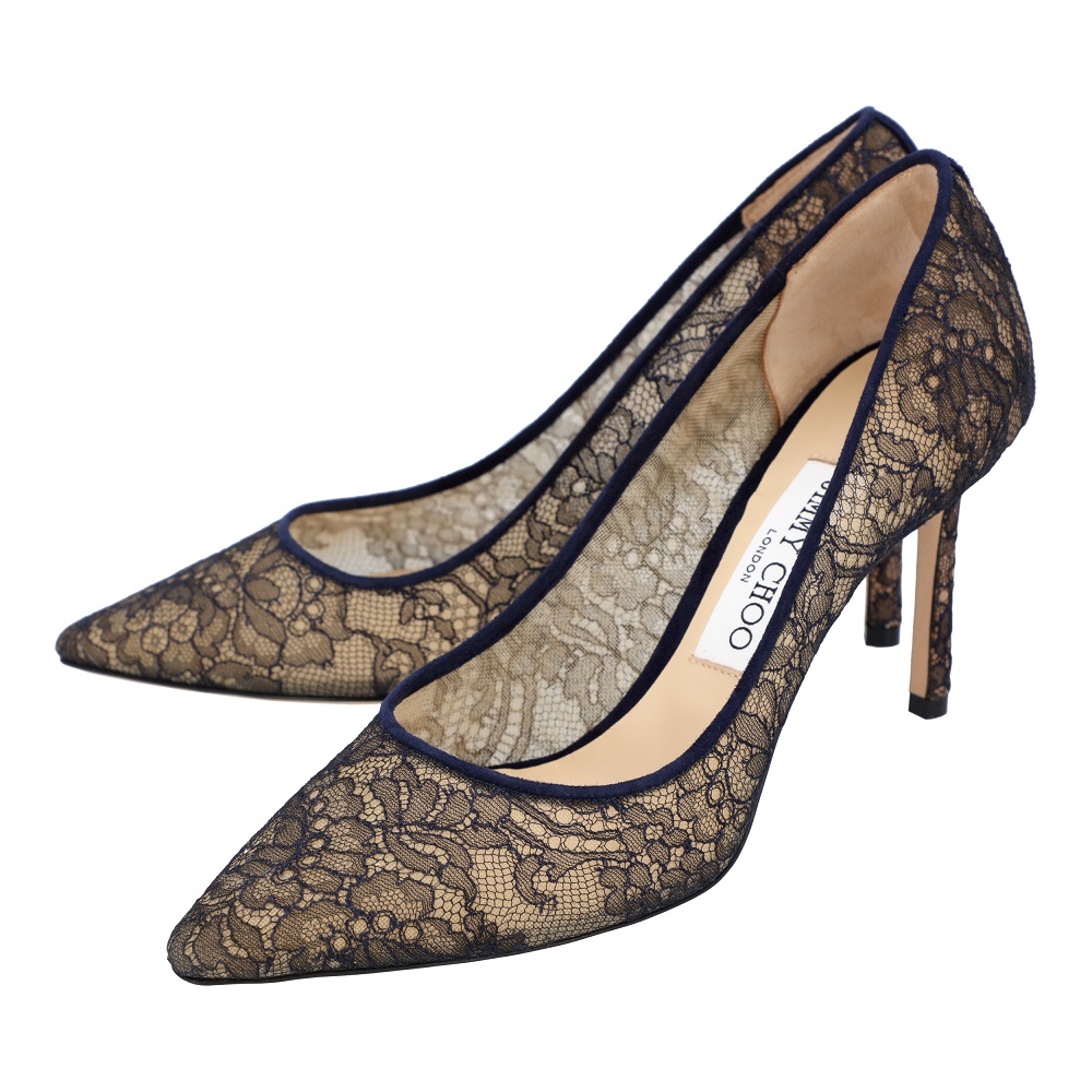 

Jimmy Choo Black Lace Romy 85 pumps EU