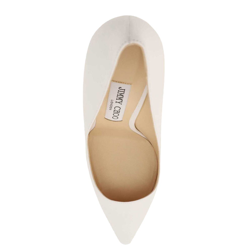 

Jimmy Choo White Leather Romy 100 Pumps Size EU