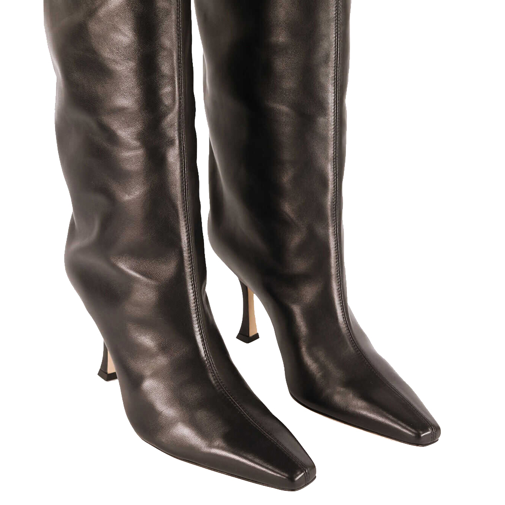 

Jimmy Choo Black Leather Chad Boots Size EU