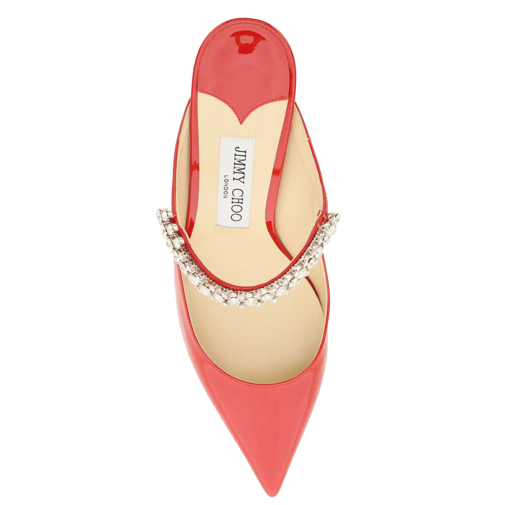 

Jimmy Choo Red Patent Leather Crystal Bing Size IT