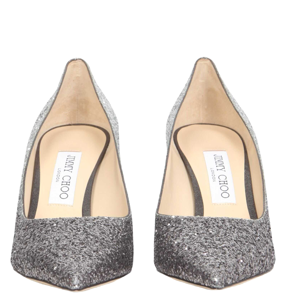 

Jimmy Choo Silver Glitter Love 85 Pumps Size IT