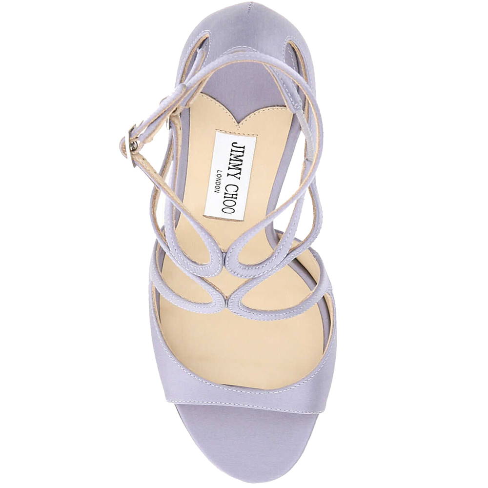 

Jimmy Choo Purple Leather Satin Sandals Size IT