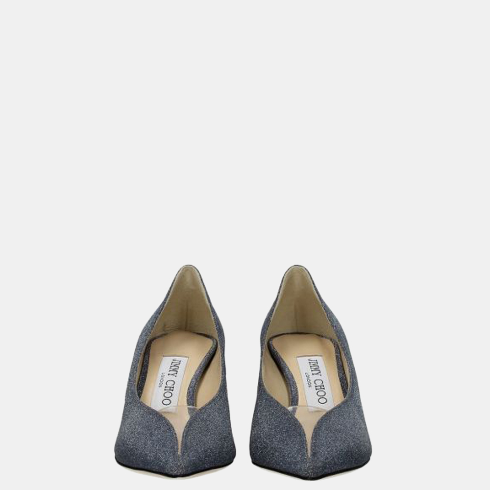 

Jimmy Choo Grey Glitter Pointy Toe Pumps Size US 6 EU 36.5