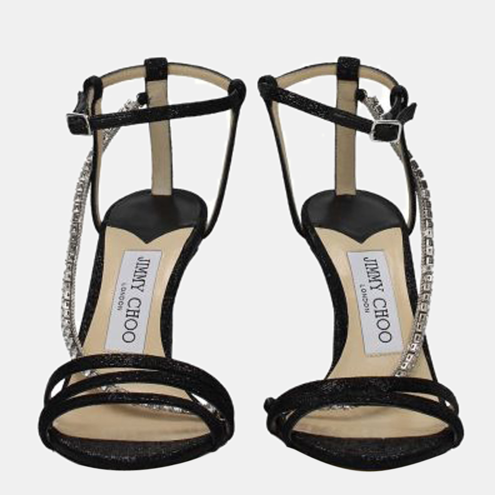 

Jimmy Choo Black Thaia 100 Sandals Size US 6