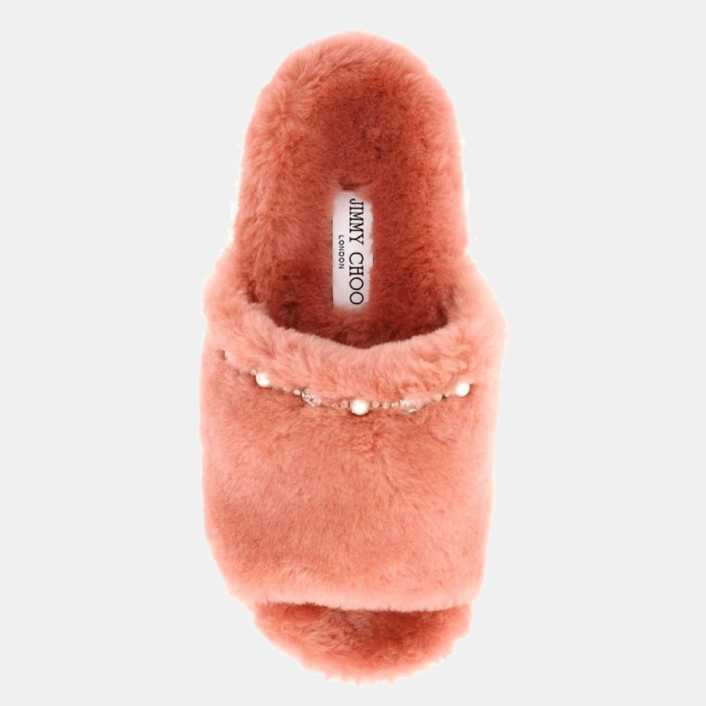 

Jimmy Choo Multicolor Acinda Shearling Slippers Size EU