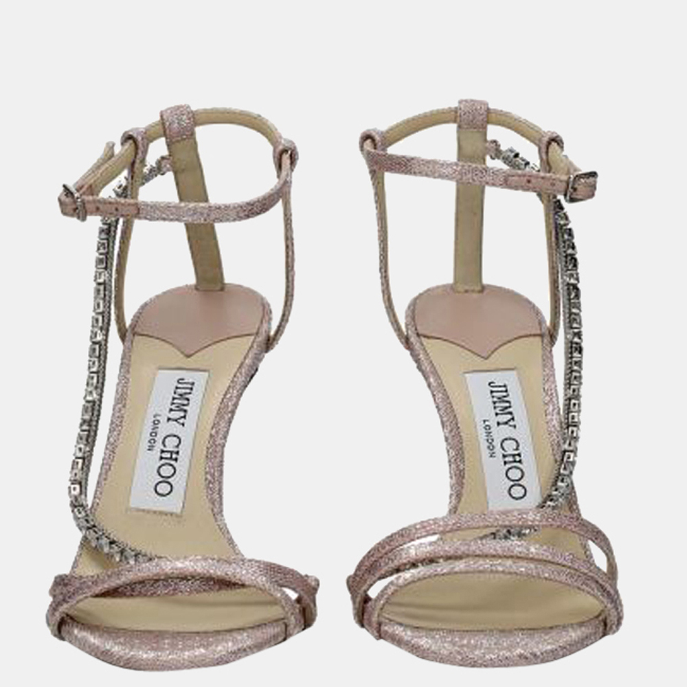 

Jimmy Choo Pink Thaia Sandals Size US 8.5/EU
